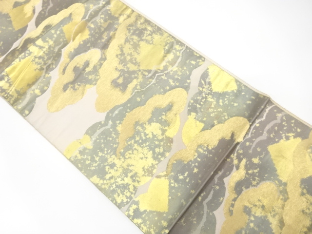 JAPANESE KIMONO / ANTIQUE FUKURO OBI / SILK / WOVEN CLOUD